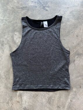 Silver Sparkle Crop Top
